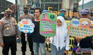 TNI/Polri Sibolga saat Razia masker kepada pemgguna jalan