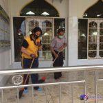 8 SAT SABHARA PORESTABES MEDAN BERSIHKAN RUMAH IBADAH