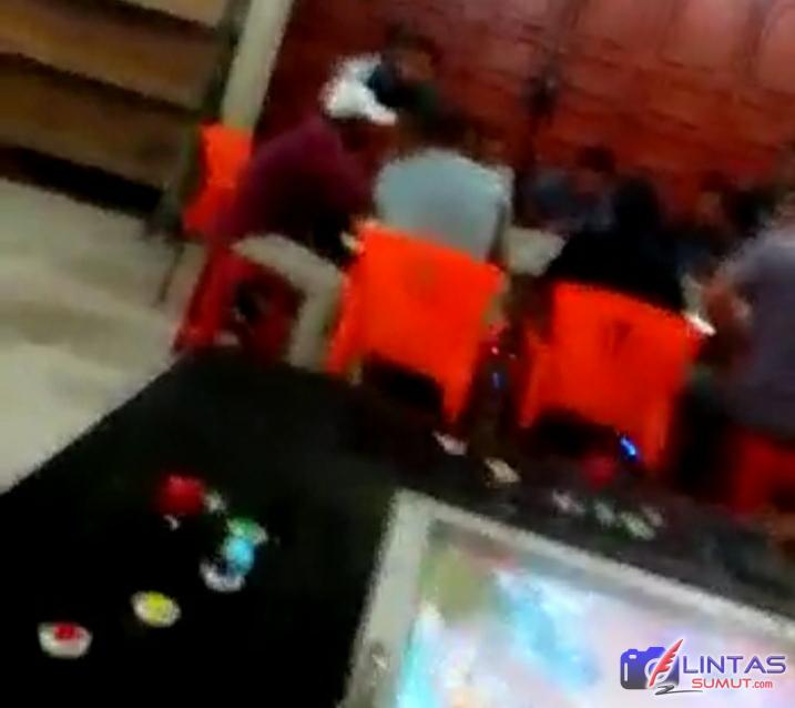 Foto : Salah satu lokasi meja judi tembak ikan di Binjai